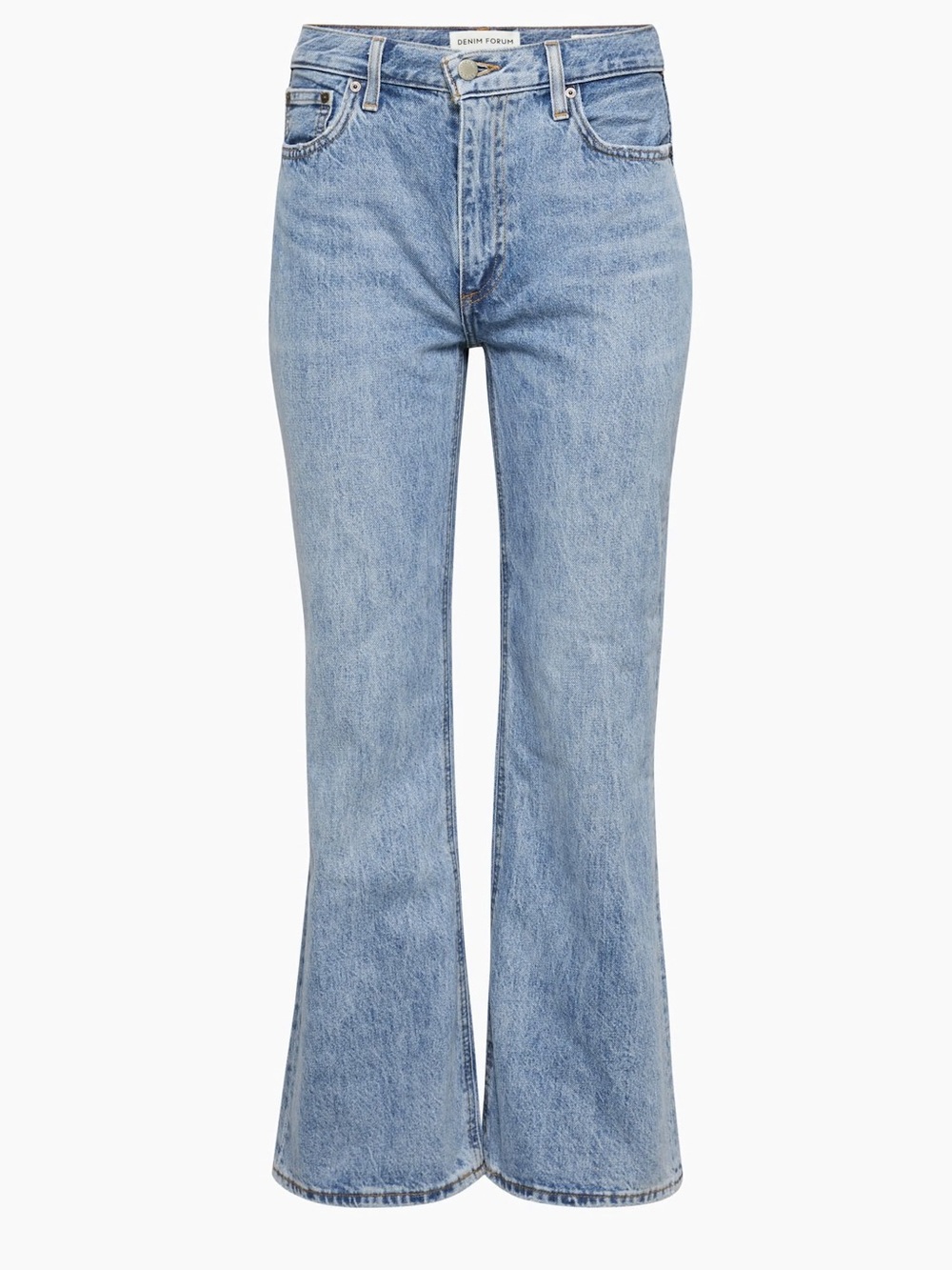 Denim Forum The Marianne Mid Loose Flare Light Blue Jeans size 23W 32L